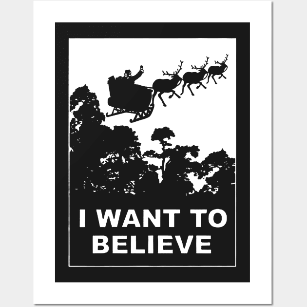 I Believe In Santa Claus Wall Art by VintageTeeShirt